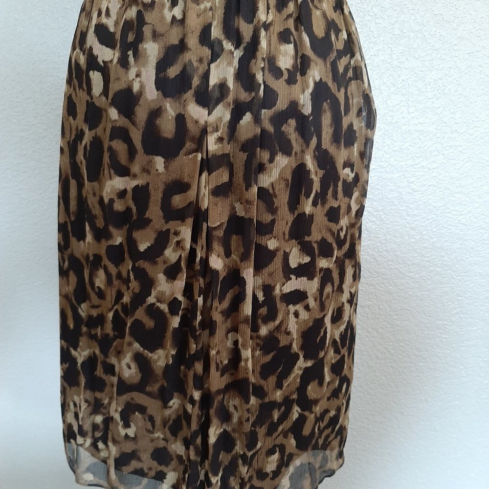 NWT Jones New York Cheetah Pattern Silk Midi Dress - Picture 11 of 14